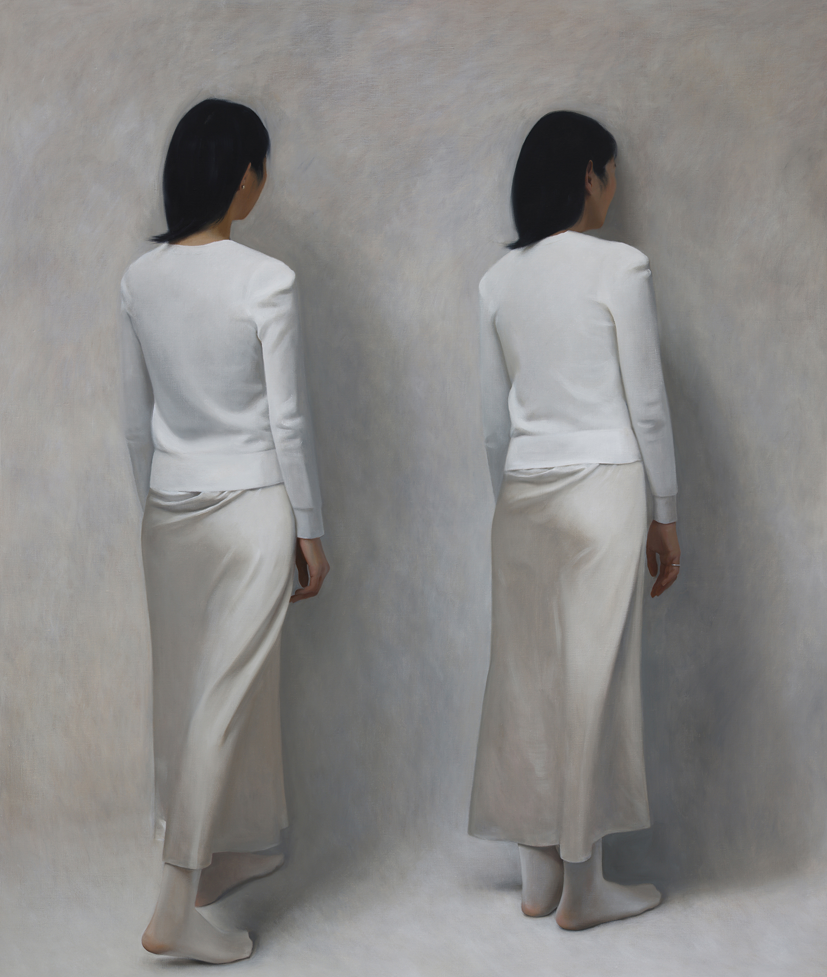 White to White 由白至白, 2023. Oil on linen, 200x170cm